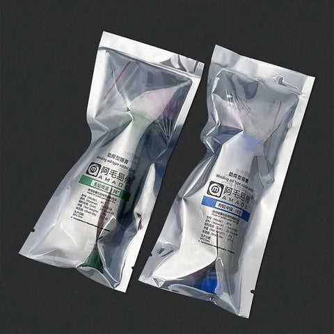 Leaded Solder Paste Flux Syringe Kit With 10 Replacement Needles For PCB IC And Mobile Phone Motherboard Repair DIY Friendly SMD Rework BGA Welding Easy To Apply Smooth Flow Medium Temperature Melts At 183C 362F 20 Grams in sealed packaging
