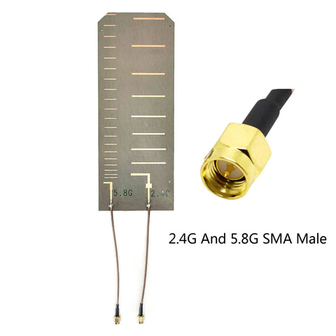 2.4GHz 5.8GHz PCB Yagi Directional Antenna for FPV UAV Drone with SMA Male connector, slim PCB design