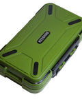 Floating Double Sided Fishing Tackle Box With Adjustable Dividers 19 Dividers To Create Up To 30 Compartments Quick Grab Storage Green