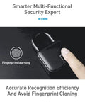 Fingerprint sensor padlock in use for secure access on smart lock with fingerprint learning feature. Lock Down Your Gear With This 10 Pack Smart Fingerprint Padlock Set Built Tough For Waterproof Keyless Entry On Suitcases Gym Lockers And Front Doors Smooth Finger Scan Access Ditch Heavy Keys For Peaceful Sleep Night And Day.