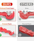Comparison of Rapid Quick Splice T Tap Connectors Kit For 22-16 AWG Wire using tinned copper and premium plastic vs others with brass.