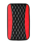 Fresh Fit Car Center Console Pad Red Waterproof Auto Interior Glow Up Heavy Duty PU Leather Armrest Cover Non Slip Dash Guard Flat View