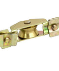 Top Shelf Single Roller Sliding Window Sash Pulley Wheel Replacement 2 Pack Heavy Brass Track Rollers, detailed view of brass pulley.