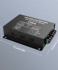 Beefy 24V To 12V Buck Converter For Cars And Trucks, 100A 1200W, shown with dimensions and wiring diagram.