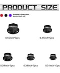 Badass Universal Motorcycle Bolt Covers, Rugged Hexagon Metal Engine Nut Caps in various sizes displayed on white background.