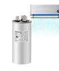 CBB65 Dual Run Capacitor 50 Plus 5 UF 370V 440VAC Replacement For Air Conditioner HVAC Condenser And Heat Pump Motors shown.