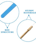 Flame Test Rod Set With Cobalt Glass Filter Sheet And Metal Alloy Wire for Classroom Chemistry Labs, detailed view of rod and filter materials.