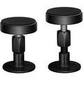 Black Adjustable Bed Frame Stabilizers With No Sweat Mounts For Quiet Sleep And Wall Protection, adjustable stabilizers in black.