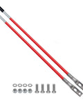 Snow Plow Blade Markers And Guides Kit 27 Inch with 304L stainless steel base, durable wire core, bolts, and nuts displayed.