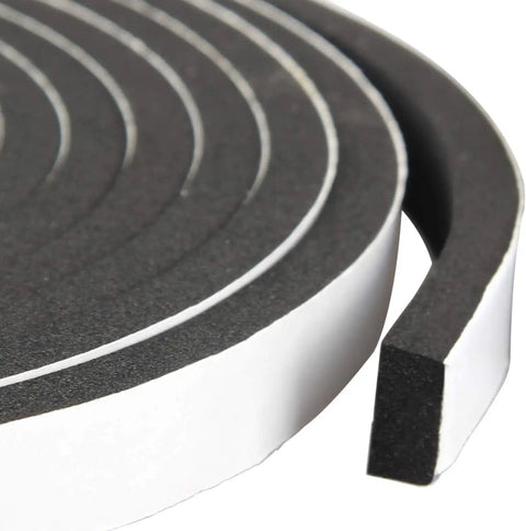 Close-up of 2 Inch Wide Pipe Insulation Wrap 32.8 Ft Outdoor Foam And Foil Self Adhesive Tape showing layered texture.