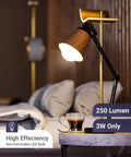 Stylish lamp with Super Bright A19 LED Light Bulbs 3W to 25W Equivalent 91 CRI Daylight 5000K 250 Lumens Dimmable E26 Medium Base