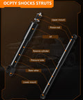 Front And Rear Shock Absorber Kit For Avalanche 1500 Suburban 1500 Tahoe 4WD RWD Yukon Yukon XL 1500 showing components