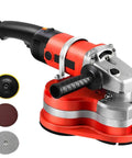 Heavy Duty Electric Concrete Grinder With Three Diamond Grinding Wheels Smooth Operator Design featuring three grinding pads for versatile use.