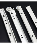 Side Mount Ball Bearing Drawer Rails, 1 Pair, 10 To 16 Inch Silent Glide Two Section Drawer Slide With Smooth Opening And Snap On Design