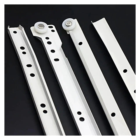 Side Mount Ball Bearing Drawer Rails, 1 Pair, 10 To 16 Inch Silent Glide Two Section Drawer Slide With Smooth Opening And Snap On Design