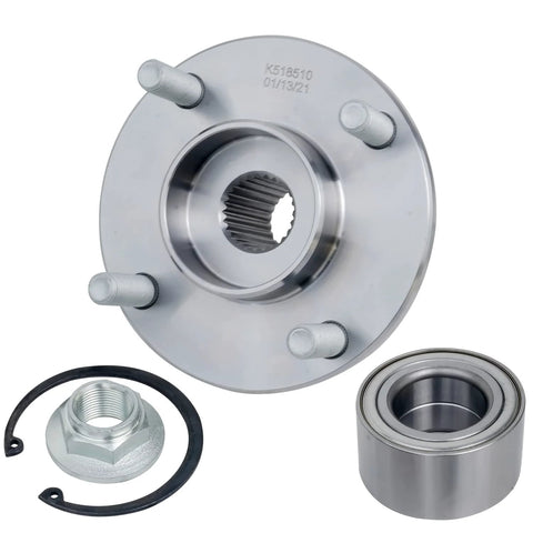 Front Wheel Bearing Hub Assembly For Ford Focus 2000 To 2011 Ready To Install With Four Bolts Four Lug And ABS Encoder Front Left Or Right