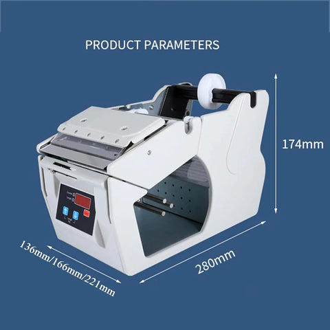 Automatic Label Peeling Machine With Digital Display For Paper Tubes Fast 130 Mm Per Second Speed, dimensions 280mm x 174mm.
