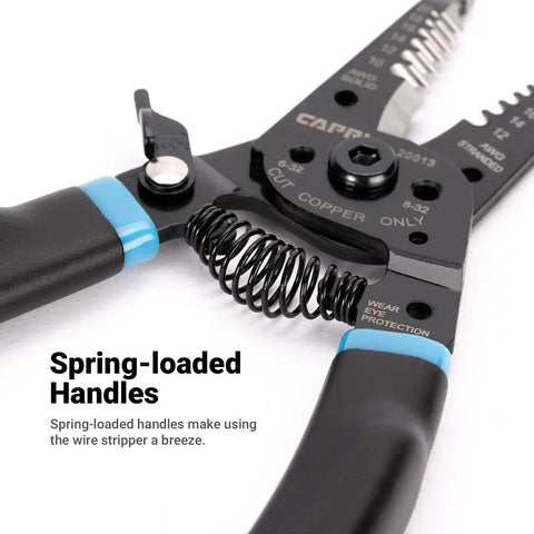 Pro Grade Workhorse Wire Stripper With Built In Cutter For Solid And Stranded Copper Wire 10 To 20 AWG Solid And 12 To 22 AWG Stranded