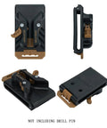 Premium 3 Pack Slick Quick Release Belt Clips For Tool Pouch Drill Holster No Sweat Snap On Off Attaches To Any 3 Inch Belt Or Wall Mount Grab And Go Tradesman Gear Rack Khaki showing clips in different angles.