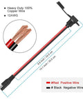 Beefy Weatherproof SAE Connector Power Cable Set 12AWG Extension Sidewall Port Flush Mount Quick Connect for solar panels