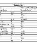 Data table detailing specifications for Premium Hollow Rotary Actuator Table Running Smooth 360 Degree Continuous Rotation.