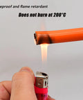 320 Ft High Heat Silicone Cable With Raw Copper Core Built Tough For Hot Rod Fixes And Ev Swaps burning test at 200°C with lighter
