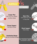 Comparison image showing Six Pairs Stainless Steel Corn Holders Set for easy grub grabs on the cob with longer pins and strong support.