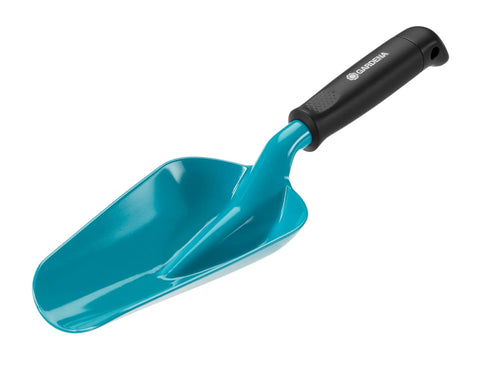 Long Handled Classic Trowel With Quality Steel And Duroplast Coating for planting, shown with ergonomic handle and durable design.