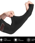 Stay Chill All Summer Long With These Dope Ice Silk Cooling Arm Sleeves Featuring A Bold Usa Flag Print That Keeps You Breezy While Giving Serious Uv Sun Blocking Power For Hardworking Mechanics And Outdoor Enthusiasts Daily. Stretchy black cooling arm sleeve with sun protection.