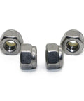 No Sweat 1/4-20 Nylon Insert Hex Lock Nuts 18-8 Stainless Steel Hardware Bulk Pack with solid grip and plain finish.
