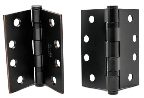 Heavy Duty Steel Door Hinges With Ball Bearings Pack Of 6 4 By 4 Inches Oil Rubbed Bronze Finish Reversible Left Or Right Hand