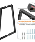 Beefy 14 Inch Trapezoid Metal Table Legs Heavy Duty Desk Furniture DIY Sturdy Support For Coffee Tables Benches Chairs Side End Tables Black Set Of 2 Anti Rust Powder Coated Finish Built To Last with pre-drilled bracket and screws