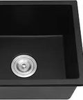 Slick Black Bar Sink 15x17x9 Inch Granite Composite Bar Sink For Kitchen Or RV Camper Wet Bar Undermount Or Drop In 9 Inch Deep Single Bowl With Included Accessories Kit