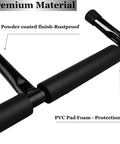 Close-up of black Overhead Garage Storage Hooks Rack Ceiling Mounted Heavy Duty Utility Hooks with rustproof finish and foam padding.