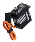 Premium Full Metal Waterproof Steering Gear Servo DS290MG shown from the side, highlighting aluminum housing and wiring.
