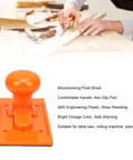 Table Saw Push Block With Comfortable Grip And High Visibility For Woodworking Pro Grade Non Slip Design Easy Install Durable ABS Plastic Push Block For Precise Cuts And Safe Handling