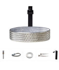 Built Like A Tank Bathroom Vessel Sink Countertop Basin Electroplated Diecast Crystal Glass Above Counter with accessories