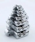 Stack of Concealed Folding Door Hinge Heavy Load Built-In Cross Design With Hidden Double Spring Stainless Steel Construction