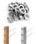 Twenty Pack Beveled Angle Washers For Cable Railing Three Eighths Inch Inner Diameter Stainless Steel T316 With 25 30 35 Degree Angles Hardware Kit CR60