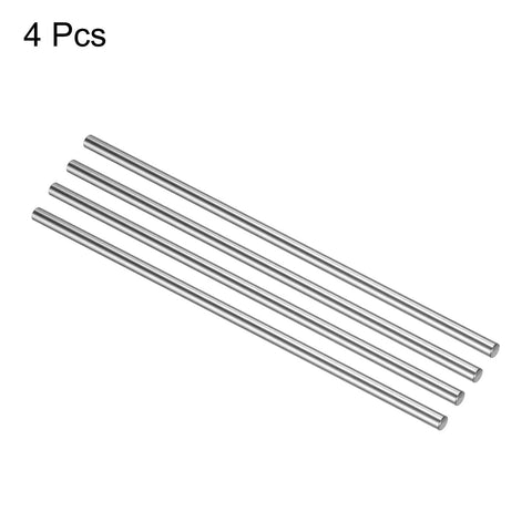 Four Pack 6mm By 200mm Linear Motion Rod Shafts Chrome Plated Case Hardened Steel Guides For 3D Printers And CNC Machines