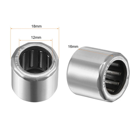 Needle Roller Bearing One Way Clutch For Tight Spaces 12mm bore 18mm OD 16mm Width steel cup