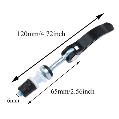 Durable Aluminum Alloy Bike Seat Clamp Quick Release Clip Bar Bolt M6x65 For Road And Mountain Bikes Reliable Clamp
