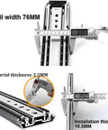 Beefy Heavy Duty 40 Inch Drawer Slides With 500 Pounds Capacity Locking Ball Bearing Rails, 76mm width and 2.5mm thickness