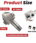 Stainless Steel Oil Pressure Sensor Thread Adapter 1/8-27 NPT Dual Port Kit For Chevy GM Small Block 305 350 Engines