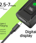 Digital display and USB-C charging for Front And Back Bike Light Kit R15 USB C Rechargeable Auto Brake Sensing 500 Lumen Waterproof Headlight And Tail Light For Night Riding And Long Battery Life Safety.
