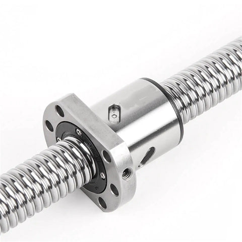 End Machined CNC Ball Screw With Ball Nut RM2505 400mm Precision Lead Screw for 3D Printer, heat treated steel, low backlash