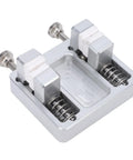 Heavy Duty Soldering Clamp with Slip Free Ceramic Jaws And Adjustable Wire Welding Fixture Featuring 11mm Opening, showing ceramic jaws and metallic springs.