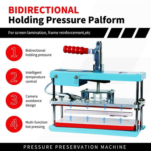 180 Degree Pro Grade Phone Screen Separator Clamp For LCD Digitizer Repair, blue and red clamping fixture with lever