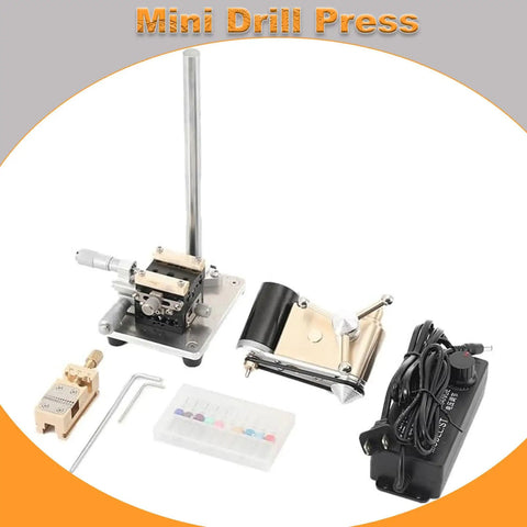 Ultimate Precision Watch Drill Press With Variable Speed Benchtop Motor And Adjustable Voltage components layout, solid construction, ideal for delicate tasks.