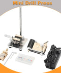 High Precision Watch Drill Press With Variable Speed Up To 9500 Rpm mini drill press with accessories, compact benchtop model for jeweler engraving.
